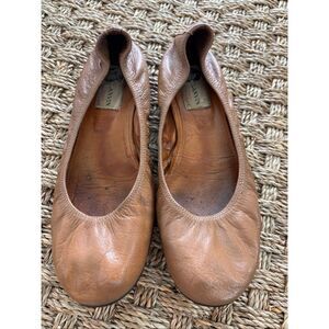 LANVIN ruched leather Ballet Flats, Sz 38.5, $995
